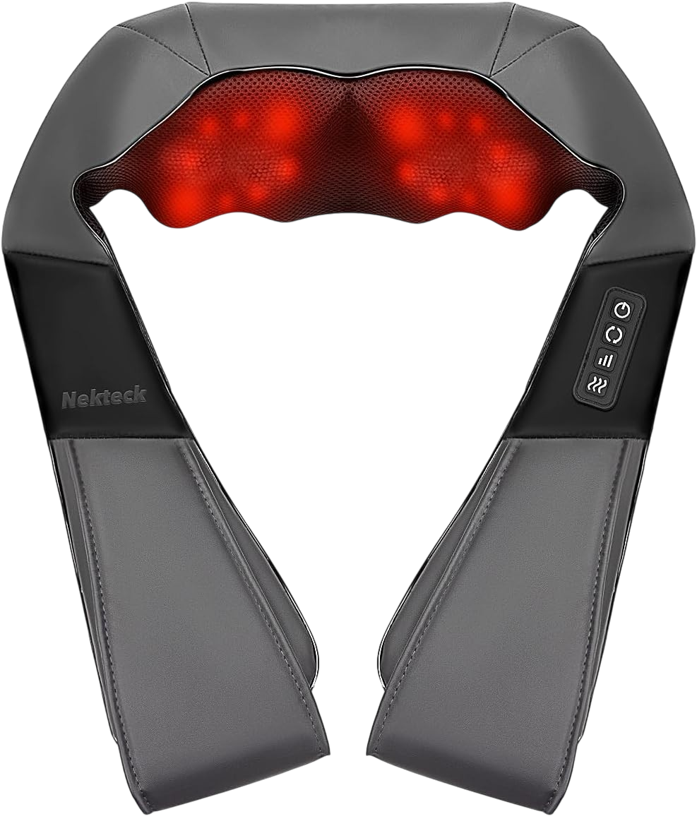 InvoSpa shiatsu neck back massager with heat gray